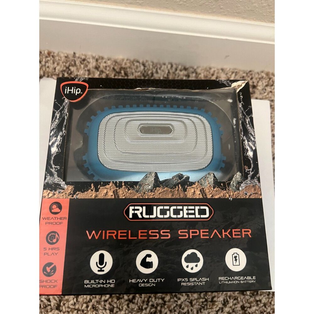 iHip Rugged Wireless Bluetooth Speaker Blue
